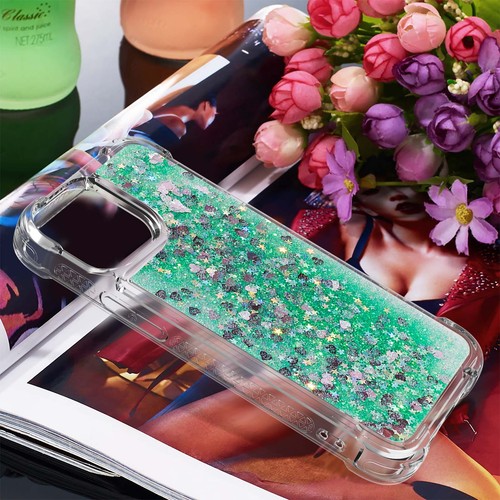 Quicksand Green Love Case Shockproof Hot Bling Cover Back Soft For Various Phone - Picture 5 of 8