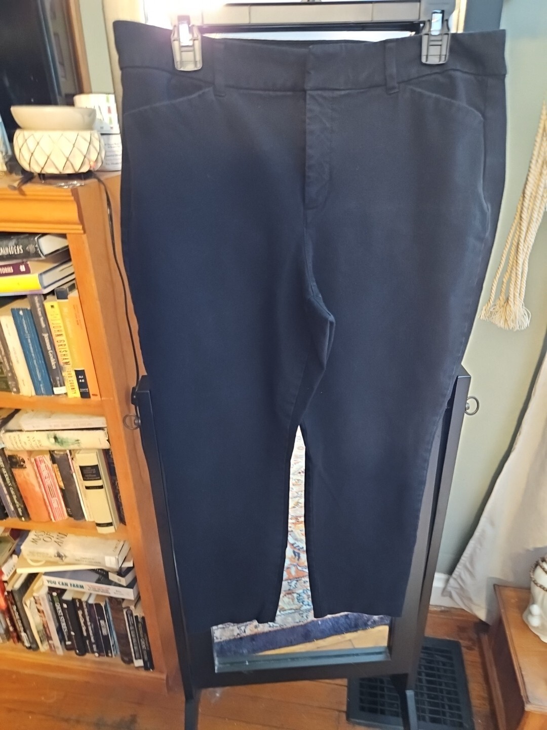 Hi Rise Pixie Never Ride Old Navy Womens Dress Pants 14 High Rise Pixie Skinny Black Smooth ...
