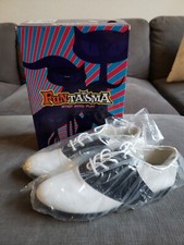 FUNTASMA Saddle Shoes Black  White Ladies Theatre Cheerleader Tie Shoe 9 Women