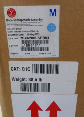 Millipore MIX0200LSPB04 Mobius  Disposable Assembly Contents 1-4PK