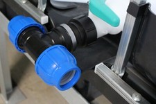 IBC Wassertank Verbinder  PE-Rohr T-St&uuml;ck 40mm f&uuml;r Regenwassertank verbinden