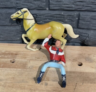 Vintage Roy Rogers Trigger Hartland Plastic Figure Horse Saddle