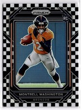 2022 Panini Prizm Montrell Washington #356 Checkerboard RC Denver Broncos 