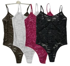 Ladies NICKERS Bodysuit Lace Sexy Thong Lingerie String Body Nightwear RE61-03