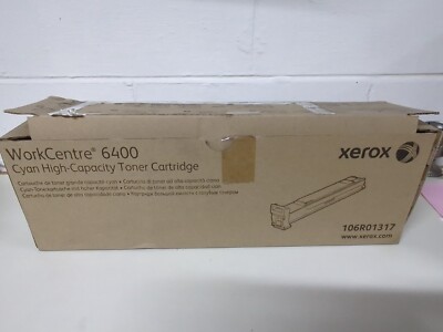 Genuine Xerox 106R01317 Cyan High Yield Toner Cartridge for WorkCenter 6400