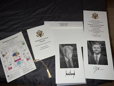 Commemorative Trump Vance Inauguration 2025 Invitation Program Map Package  