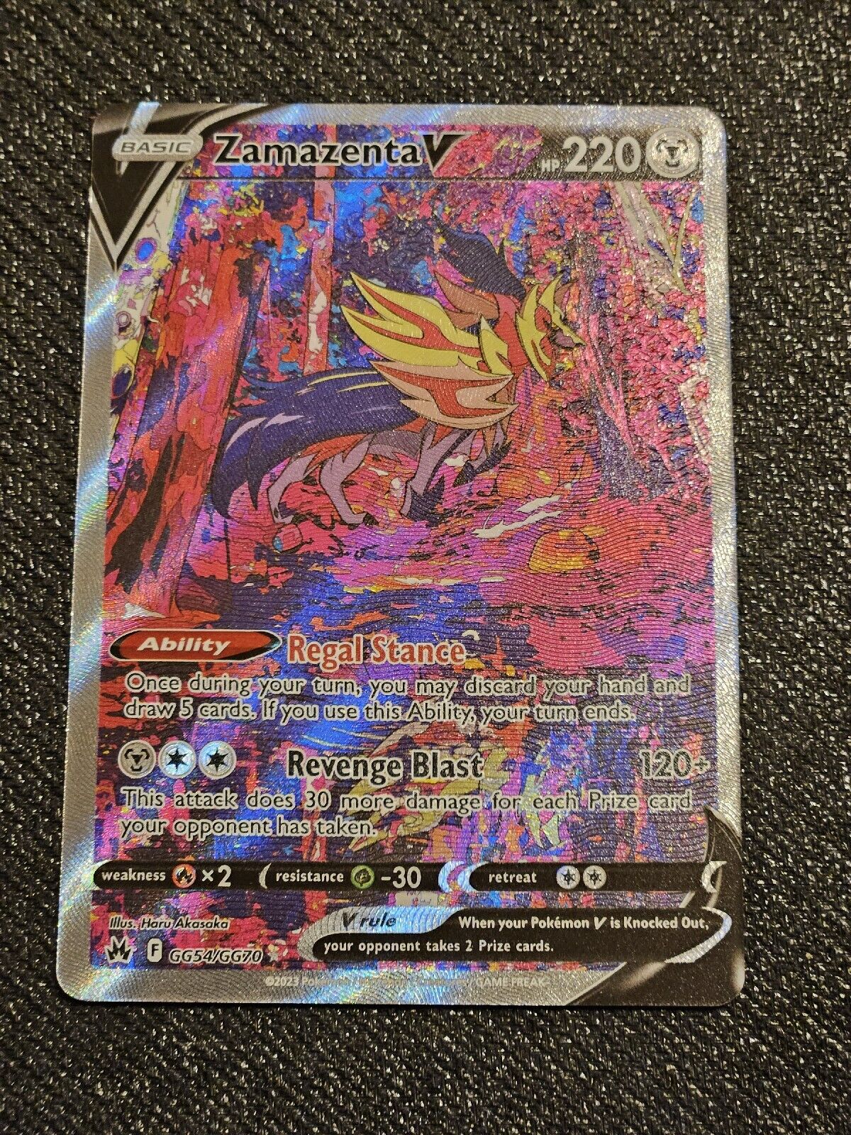 Pokemon Zamazenta V - Holo Ultra Rare - 98/159 - Crown Zenith NM