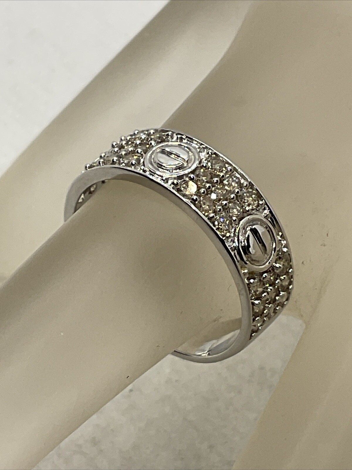 Solid 18K White Gold Diamond CUSTOMIZED Wedding S… - image 1