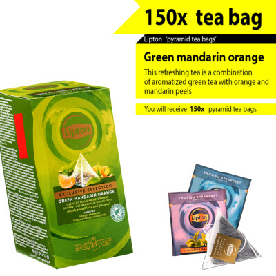 FREE SHIPPING 150x Lipton Pyramid tea sachets, choice in more taste, (herbal)