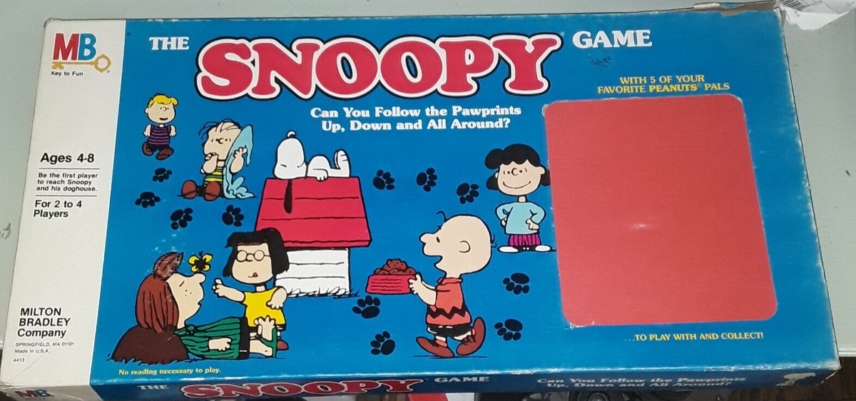 vintage 1984 milton bradley THE SNOOPY GAME wrong die peanuts | eBay