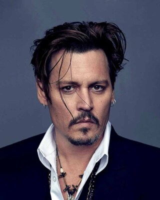 Celebrity Photos Posters Johnny Depp hot combed back hair in suit Photo - CL2902