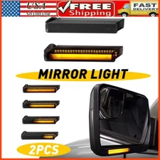 Smoked Sequential For Ford F-150 LED Under Side Mirror Turn Signal Lights NEW