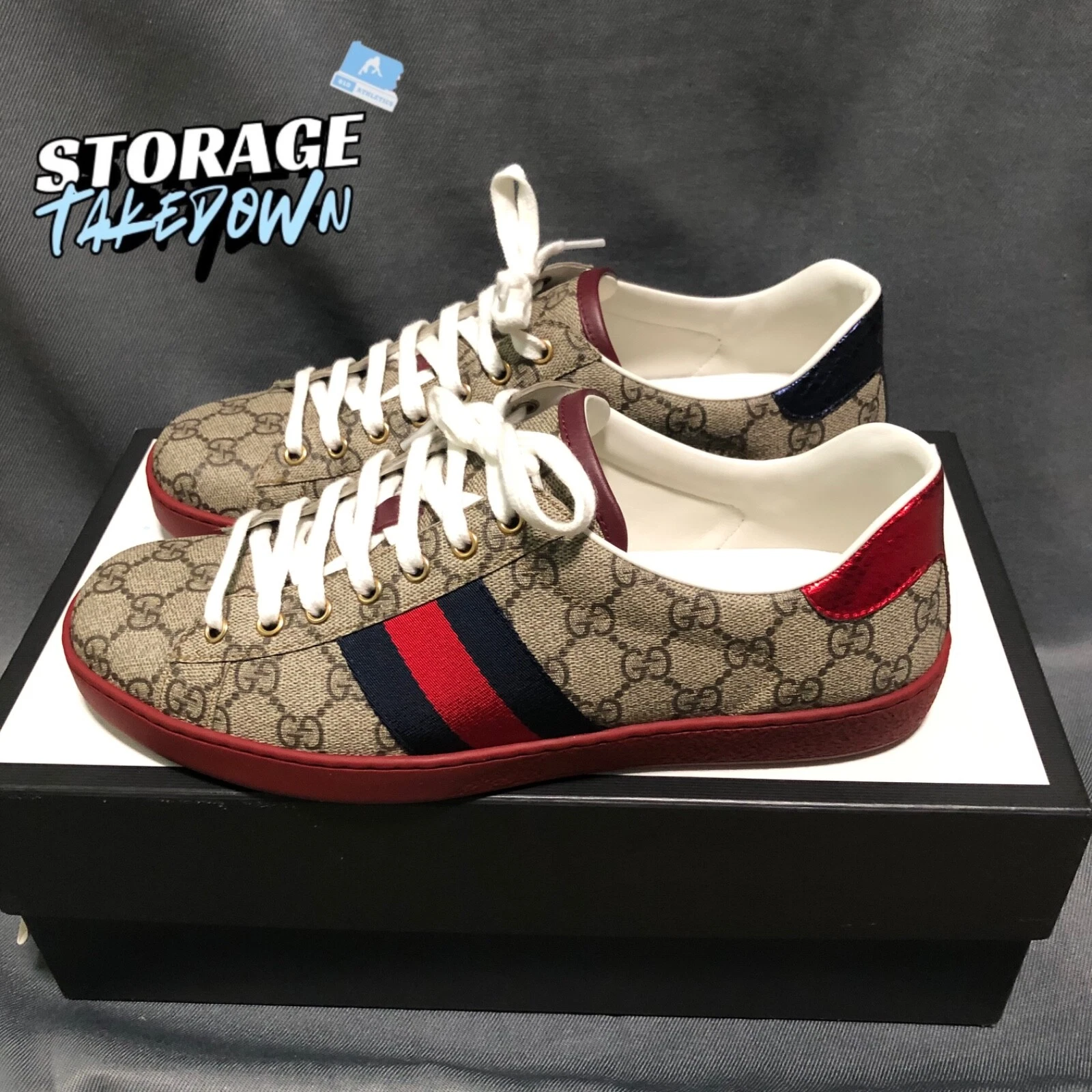 Gucci Chaussures Homme Ace GG Supreme Baskets Taille 9 In Homme US 10