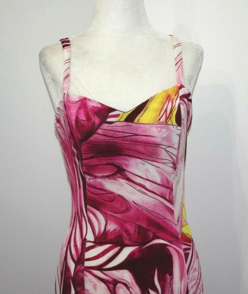 Abito Versace Jeans Couture Cinturino Spaghetti Jersey Sirena Midi taglia M IT 42*28