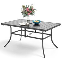 Metall Gartentisch Terrassentisch Balkontisch Esstisch GartenmöBel Tisch Schwarz