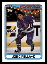  107 Joe Cirella 2 Nordiques 1990 Topps Hockey Sports Trading Card 