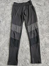 Ladies Skechers black activewear gym leggings Size 8 in VGC