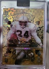 1/1 5 Card Draw Bo Jackson/Brian Bosworth Queen Of Diamonds Gold