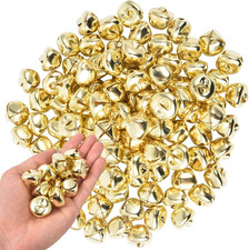 100 Pcs Jingle Bells Bulk, 1 Inch Craft Bells for DIY Christmas Home Decoration