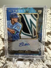 Evan White 2021 Topps Inception Autograph Jumbo Patch Rookie Card /10