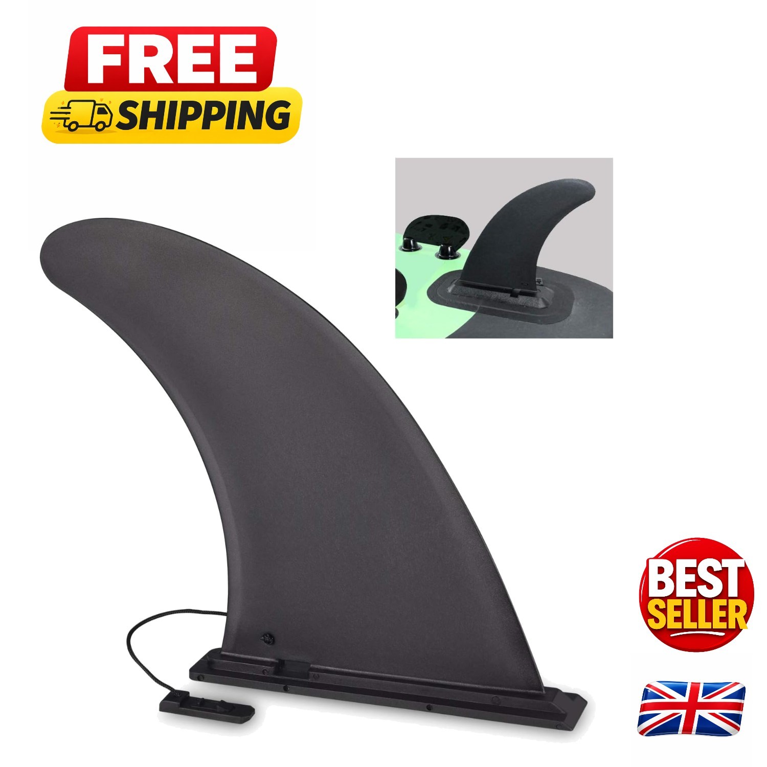 Impact Resistant SUP Fin - Safe & Reliable for Beginners and Paddle Enthusiasts