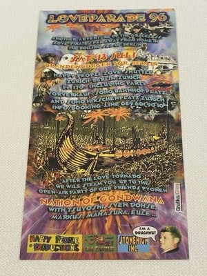 Loveparade 1996 Shuttle Zürich-Berlin Flyer Rave Techno