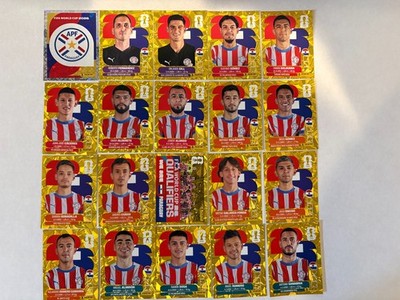 2026 Panini World Cup Sticker Rare Gold Crumple Foil Paraguay