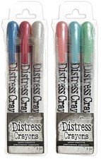 Ranger Ink Tim Holtz Distress Holiday Seasonal Crayons Bundle - Sets 5 and 6