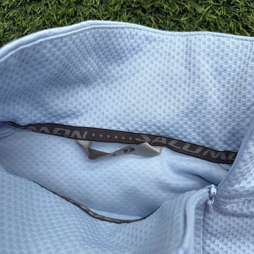 Pullover Salomon Quarter 1/4 Cremallera Mujer Grande L Azul Cuello Simulado Foto 3 de 4