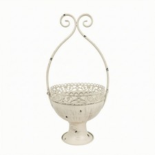 Pedestal Flower Pot Rustic Arched Flower Planter Ornamental for Patio,