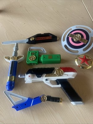 Vintage 1996 Bandai Power Rangers Mighty Morphing Zeo 7 in 1 Blaster, komplett