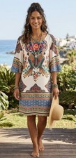 Anthropologie Farm Rio Parrot Floral Tropical Dress Women Size XS Open Back EUC