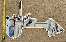 Evinrude Boat Motor Die-Cut Porcelain Sign