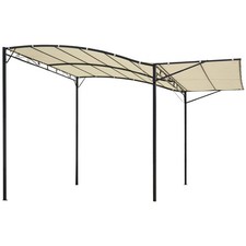 3 x 2,5 m pergola in metallo da parete gazebo porta baldacchino per feste giardino ombrellone