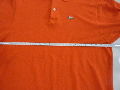 Lacoste Polo Shirt Mens Short Sleeve Size 8 2XL Color ORANGE - Photo 5/8