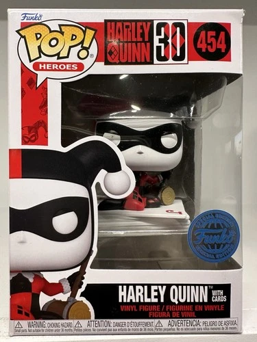 Funko Pop! DC Universe Harley Quinn With Cards GameStop Exclusive #454 NEW 156-3