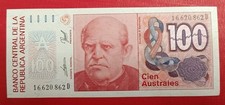 🇦🇷 ARGENTINA 🇦🇷 FDS BANKNOTE BANKNOTE 100 CENT AUSTRAL 1985 RAUL ALFONSIN