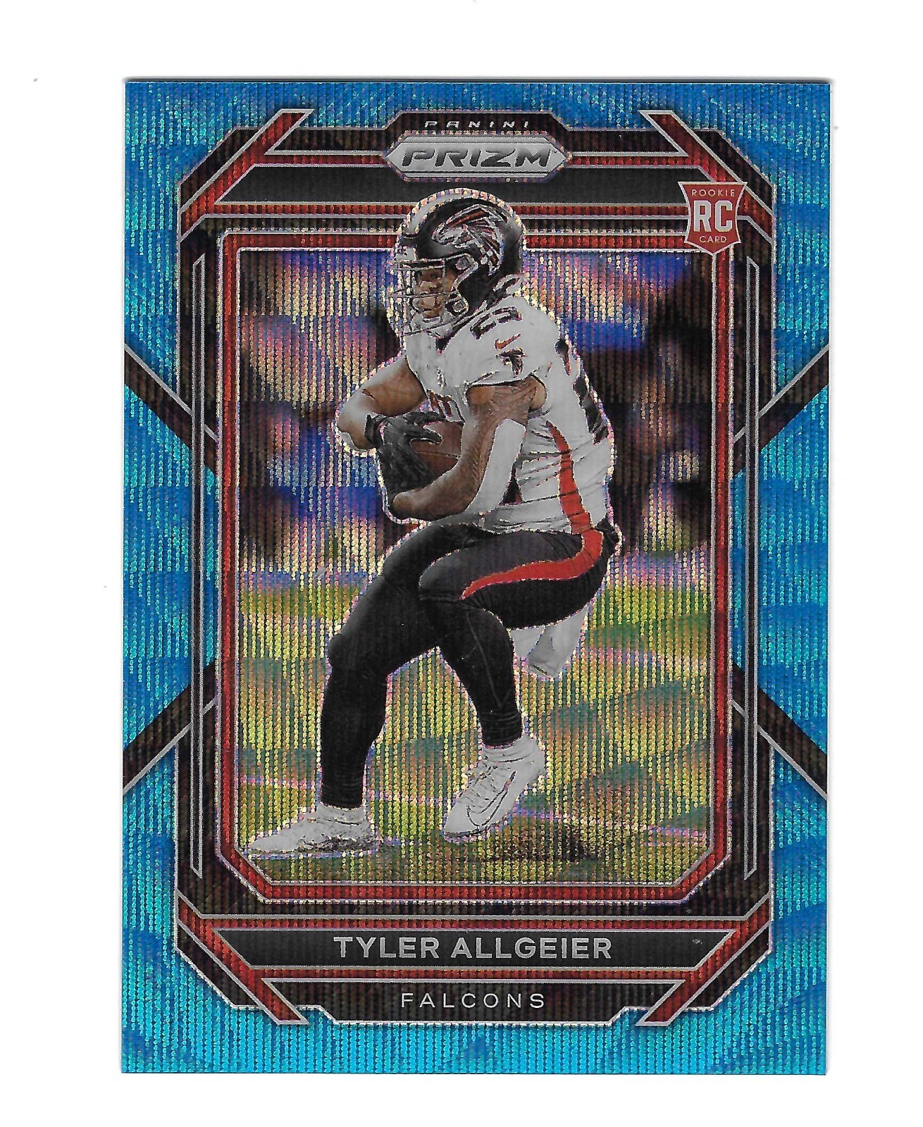 TYLER ALLGEIER 2022 PRIZM BLUE WAVE PRIZM ROOKIE RC #344 124/199 $25.00 FALCONS