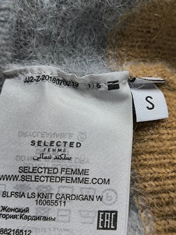 SELECTED Cárdigan Mujeres Chaqueta Talla EU 36 negro-color plata-amarillo pálido - Imagen 4 de 4
