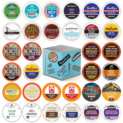 Crazy Cups Custom Variety Pack Coffee Pod Variety Pack, Dark Roast and Bold Flav