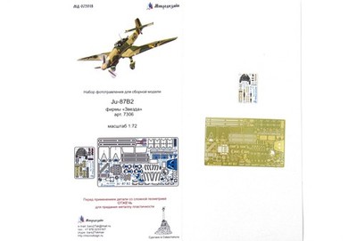 PE Detail Set Interior for Ju 87B2 Stuka Zvezda 1:72