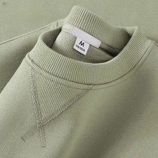 Thickened Fleece Hoodless Sweatshirt Men's Round Neck Winter Casual Loose Fit Co