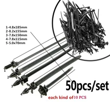 50X Mixed Cable Tie Bundled Wire Band Car Wire Harness Line Fastener Strap Clips