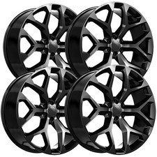Set Of 4 Replica G-09 Snowflake 20x9 6x5.5 24mm Gloss Black Wheels Rims Set Of 4 Replica G-09 Snowflake 20x9 6x5.5 24mm Gloss Black Wheels Rims