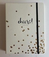 Kate Spade "Cheers" Party Event Planner Notebook - Hardcover, Cream w/ Gold Dots