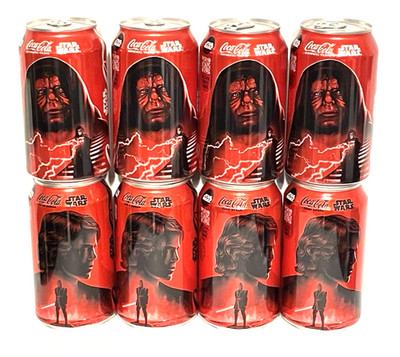 Star Wars Coca Cola Anakin Skywalker Emperor Palpatine Sith 8 Coke Cans Retired