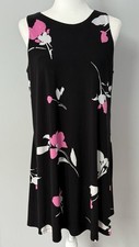 Lauren Ralph Lauren Women’s Size 14 Petite  Sleeveless Dress Black Pink Floral