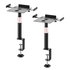 Desk Clamp Studio Monitor Speaker Stands Set of 2, Desktop Projector Stands 