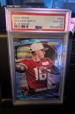 2025 Panini Prizm - Rookies Graham Mertz #392 Blue Wave Prizm /230 (RC)