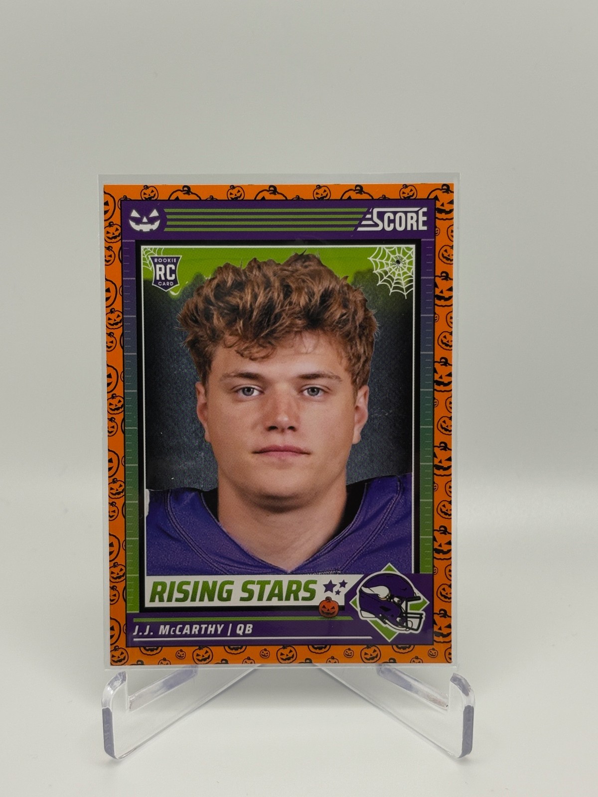 2024 Panini Score-A-Treat - Rising Stars J.J. McCarthy #19 Orange Pumpkins (RC)